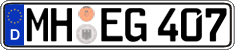 German license plate, Regular plates