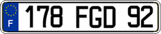 French license plate, FNI