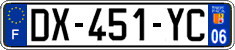 French license plate, SIV (ordinary)