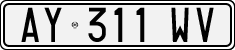 License plate of Italy, Cars (1994 year series)