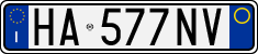 License plate of Italy, Cars (1994 year series)