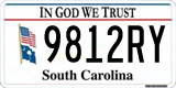 South Carolina, In God We Trust (1234AB/123 4AB)