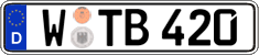 German license plate, Regular plates