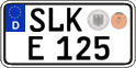 German license plate, Regular plates