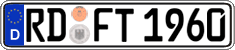 German license plate, Regular plates