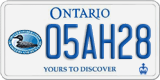 Ontario, Specialty plates (12AB34)