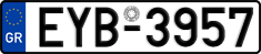 License plate of Greece, Cars