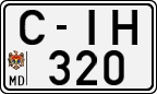 License plate of Moldova, Cars (1992)