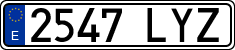 License plates of Spain, Ordinary (2000)