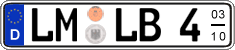 German license plate, Seasonal plates