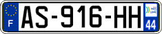 French license plate, SIV (ordinary)