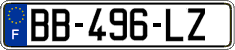 French license plate, SIV (ordinary)