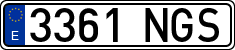 License plates of Spain, Ordinary (2000)