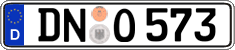 German license plate, Regular plates
