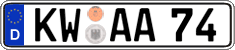 German license plate, Regular plates