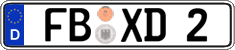 German license plate, Regular plates