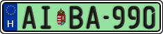 license plates of Hungary, Regular plates (2022)