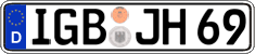 German license plate, Regular plates