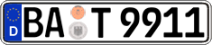 German license plate, Regular plates