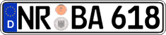German license plate, Regular plates
