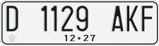 License plate of Indonesia, Regular plates