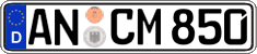 German license plate, Regular plates