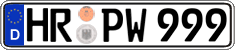 German license plate, Regular plates