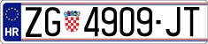 License plate of Croatia, Regular plates