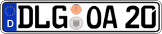 German license plate, Regular plates