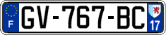 French license plate, SIV (ordinary)