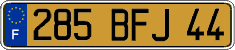 French license plate, FNI