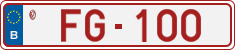 License plate of Belgium, Vanity Plates (2014)