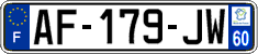 French license plate, SIV (ordinary)