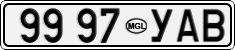 License plate of Mongolia, Cars
