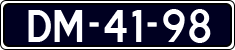 License plate of the Netherlands, Imported oldtimers (cars)