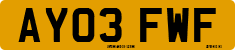 License plate of the United Kingdom, 2001 year system
