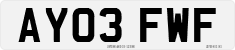 License plate of the United Kingdom, 2001 year system