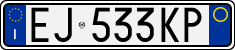 License plate of Italy, Cars (1994 year series)