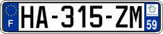 French license plate, SIV (ordinary)