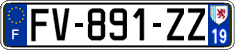 French license plate, SIV (ordinary)