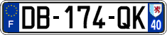French license plate, SIV (ordinary)