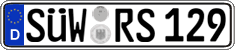 German license plate, Regular plates