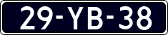 License plate of the Netherlands, Imported oldtimers (cars)
