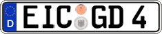 German license plate, Regular plates