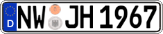 German license plate, Regular plates