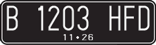 License plate of Indonesia, Regular plates