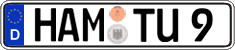 German license plate, Regular plates