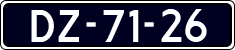 License plate of the Netherlands, Imported oldtimers (cars)