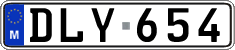 License plate of Malta, Regular plates (ABC 123)