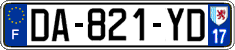 French license plate, SIV (ordinary)